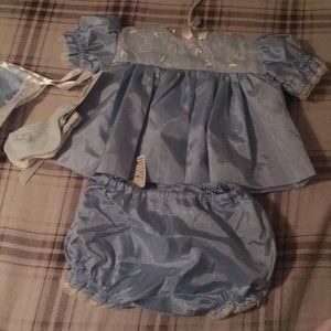 Vintage Newborn Blue Dress